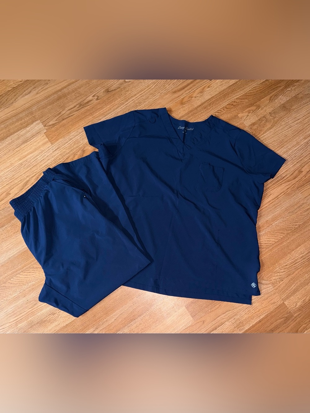 Women’s V-Neck Scrub Top and Scrub Bottoms - Deep Navy